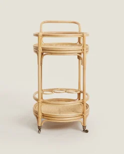 Furniture*ZARA Home Rattan Trolley Natural Colour