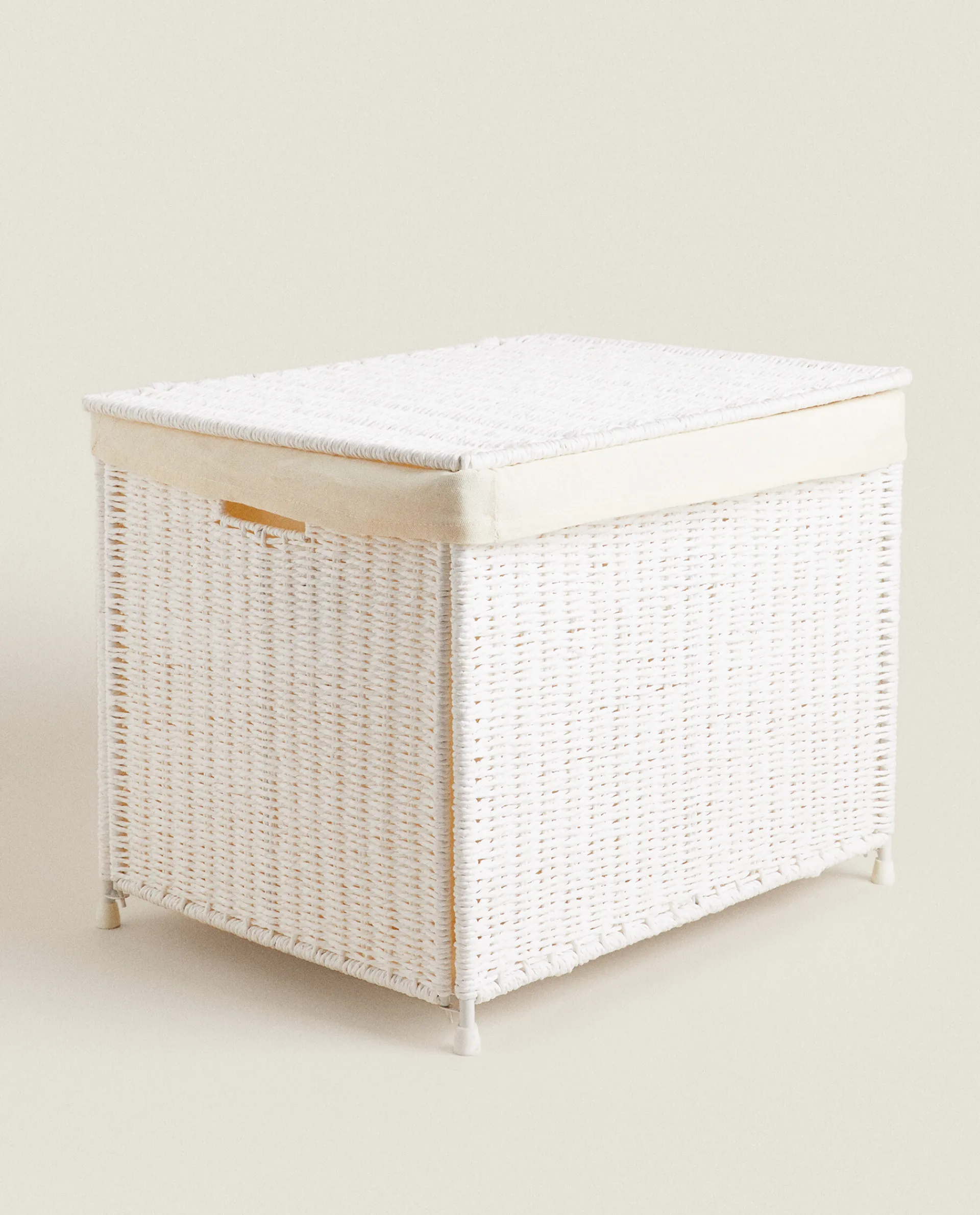 Dressing Room*ZARA Home Rectangular Chest With Fabric Lining White