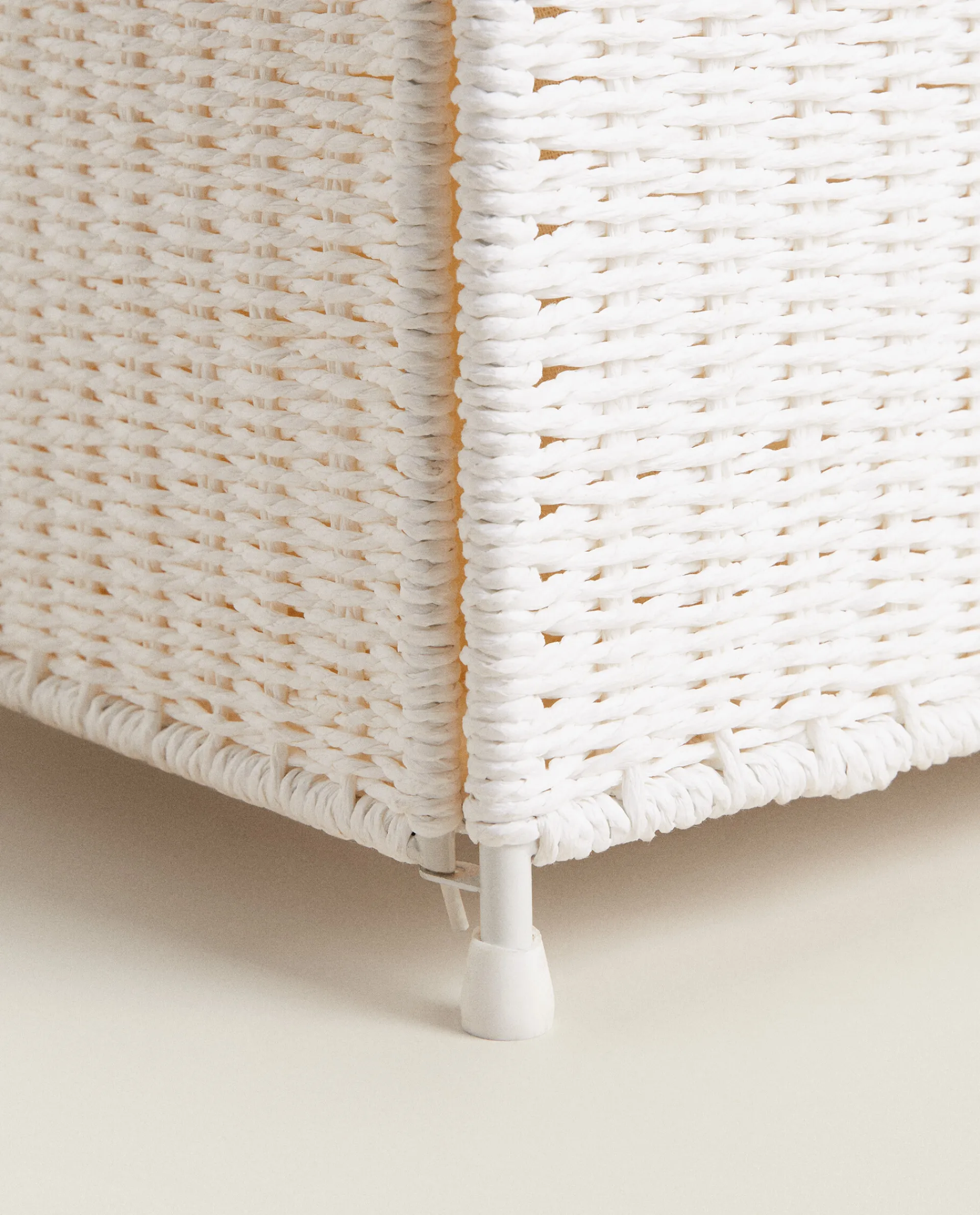 Dressing Room*ZARA Home Rectangular Chest With Fabric Lining White