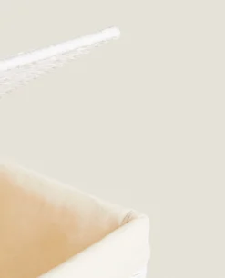 Dressing Room*ZARA Home Rectangular Chest With Fabric Lining White