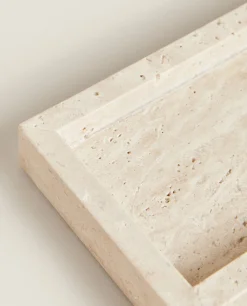 Soap Dishes*ZARA Home Rectangular Marble Soap Dish Beige