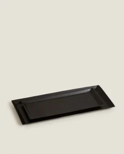 Trays And Small Change Holders*ZARA Home Rectangular Metal Tray Black
