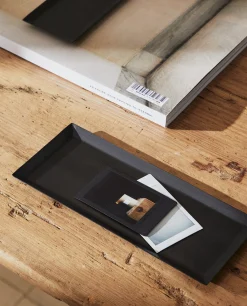 Trays And Small Change Holders*ZARA Home Rectangular Metal Tray Black