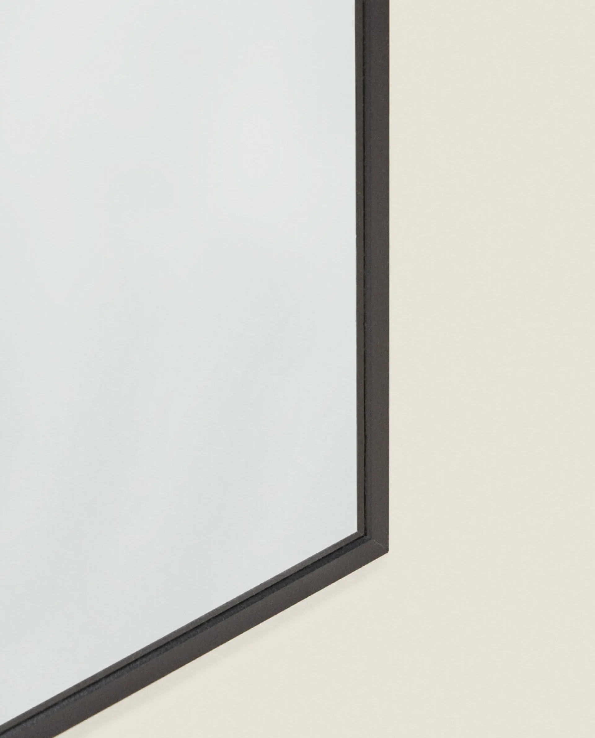 Mirrors*ZARA Home Rectangular Metal Wall Mirror Black