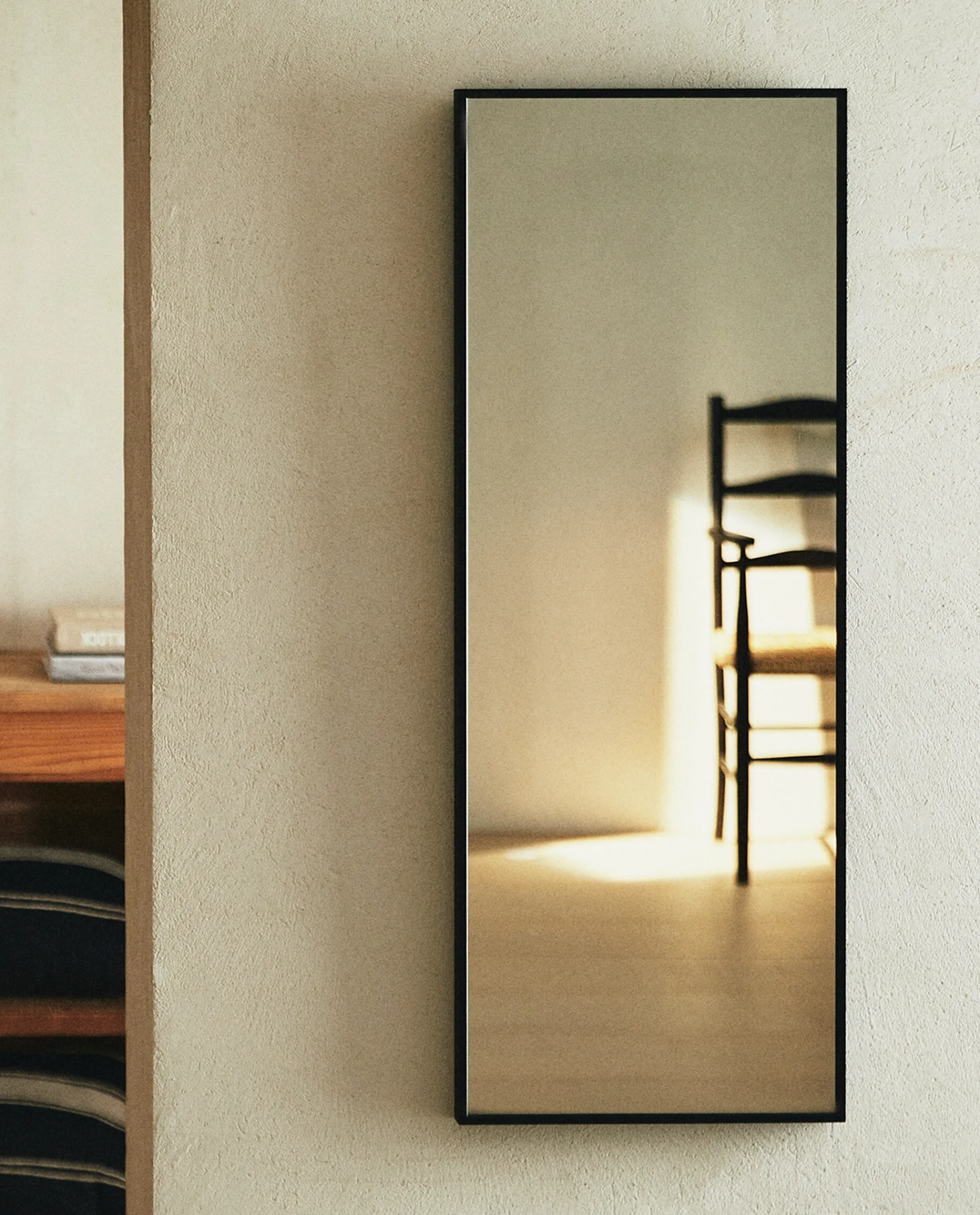 Mirrors*ZARA Home Rectangular Metal Wall Mirror Black