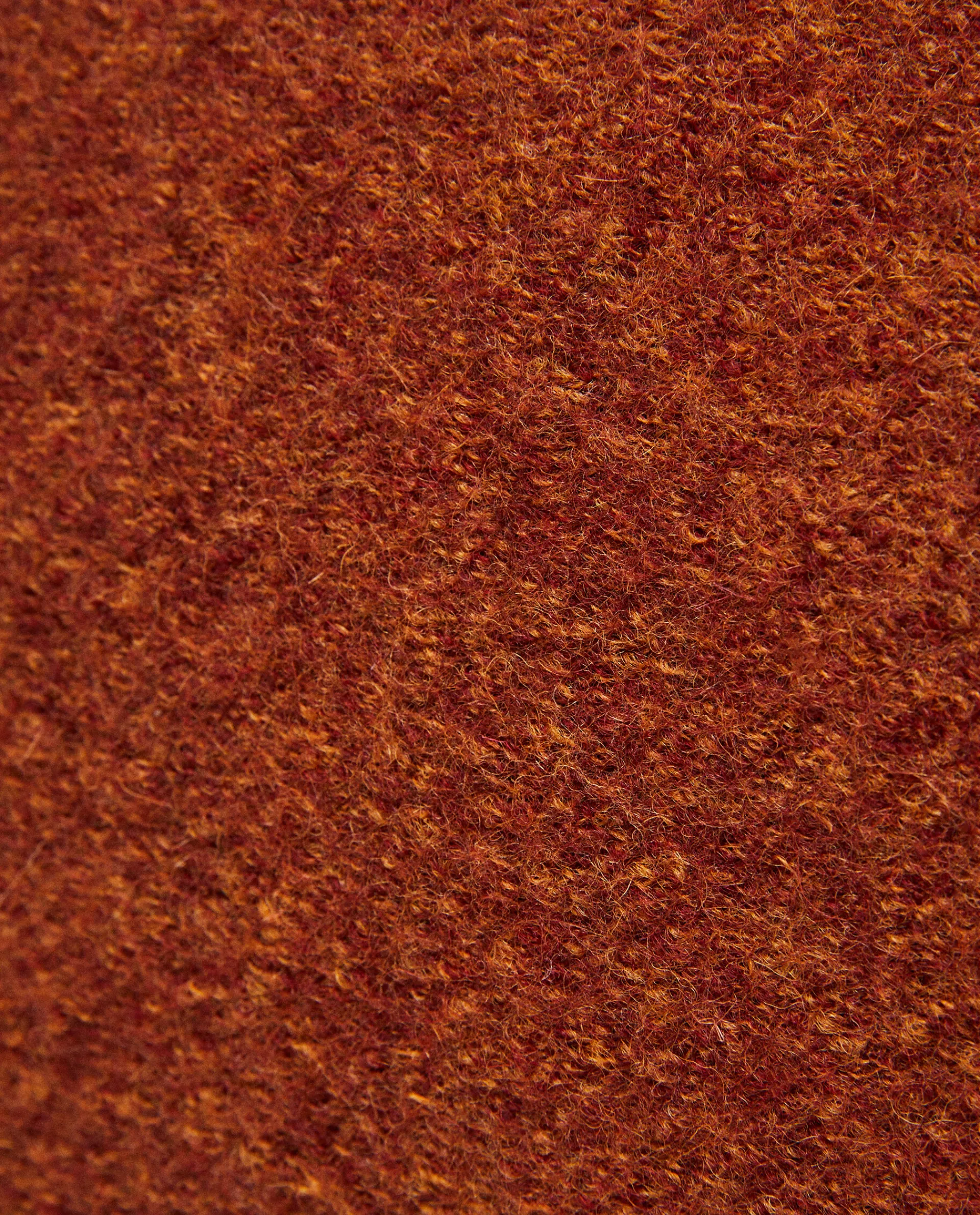 Solid*ZARA Home Rectangular Wool Throw Pillow Cover Russet