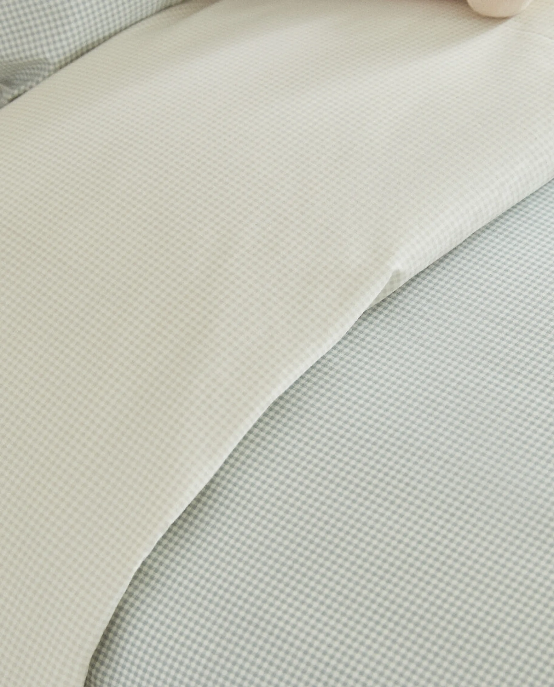 Duvet Covers*ZARA Home Reversible Gingham Duvet Cover Blue