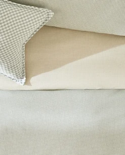 Duvet Covers*ZARA Home Reversible Gingham Duvet Cover Blue