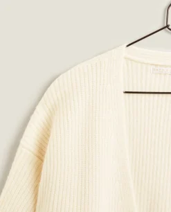 Cashmere*ZARA Home Ribbed Cashmere Jacket Cream