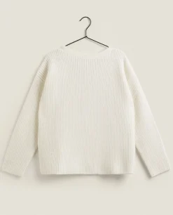 Cashmere*ZARA Home Ribbed Cashmere Sweater Cream