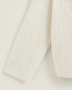 Cashmere*ZARA Home Ribbed Cashmere Sweater Cream