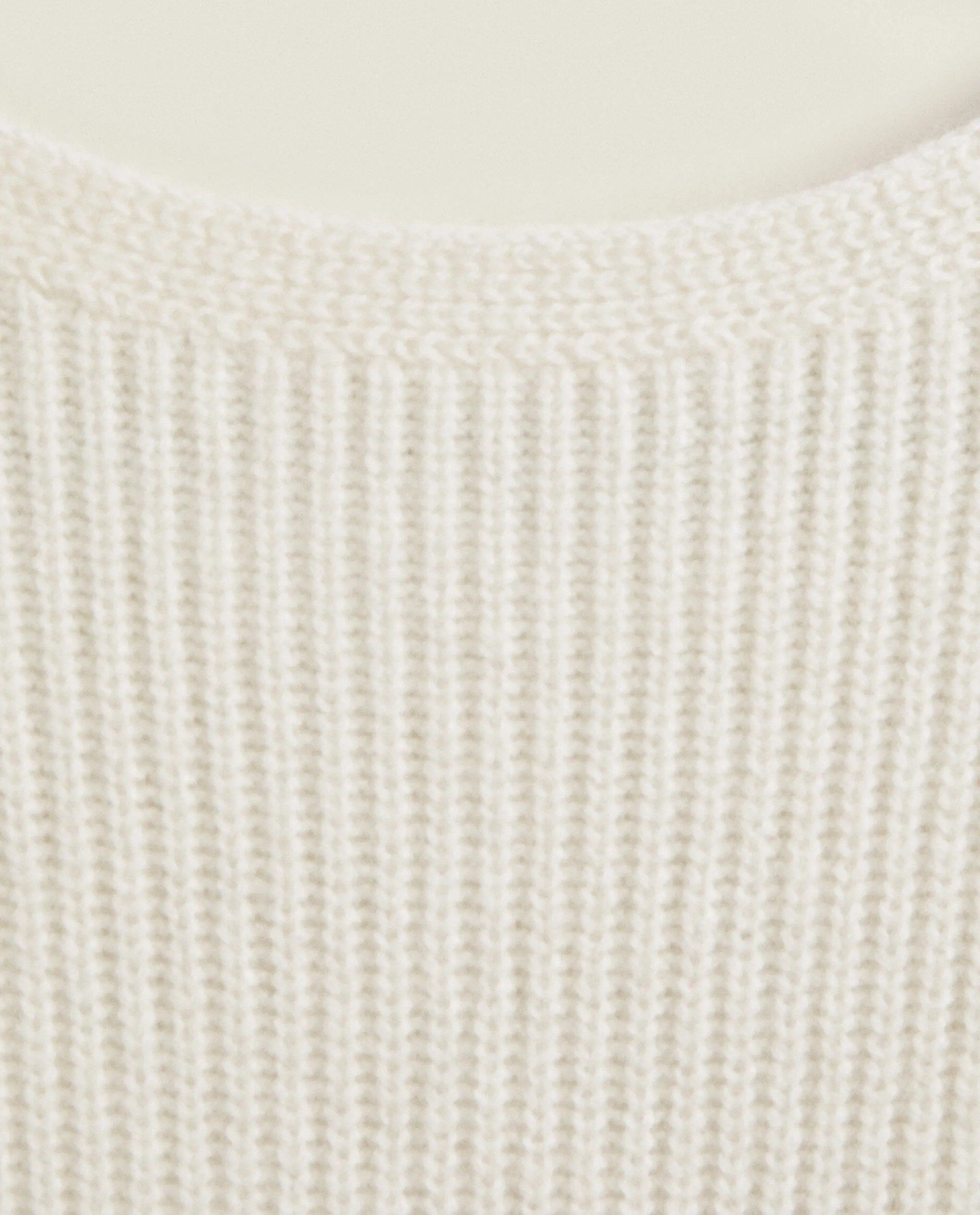 Cashmere*ZARA Home Ribbed Cashmere Sweater Cream