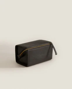 Bags And Toiletry Bags*ZARA Home Rigid Leather Cosmetic Bag 1-040