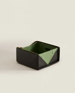 Bags And Toiletry Bags*ZARA Home Rigid Leather Cosmetic Bag 1-040