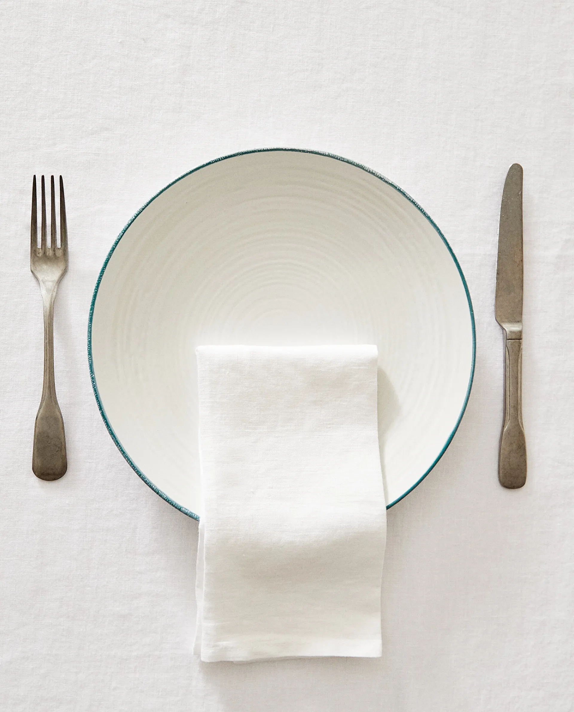 Dinner Plates*ZARA Home Rim Detail Dinner Plate Petroleum