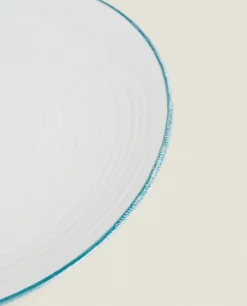 Dinner Plates*ZARA Home Rim Detail Dinner Plate Petroleum