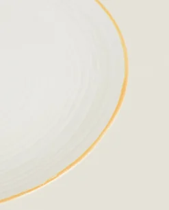 Dinner Plates*ZARA Home Rim Detail Dinner Plate Mustard Yellow