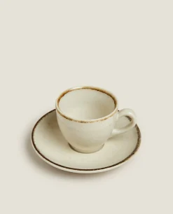 Mugs*ZARA Home Rimmed Coffee Cup Ecru