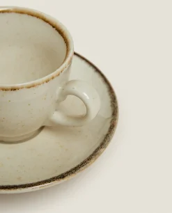 Mugs*ZARA Home Rimmed Coffee Cup Ecru
