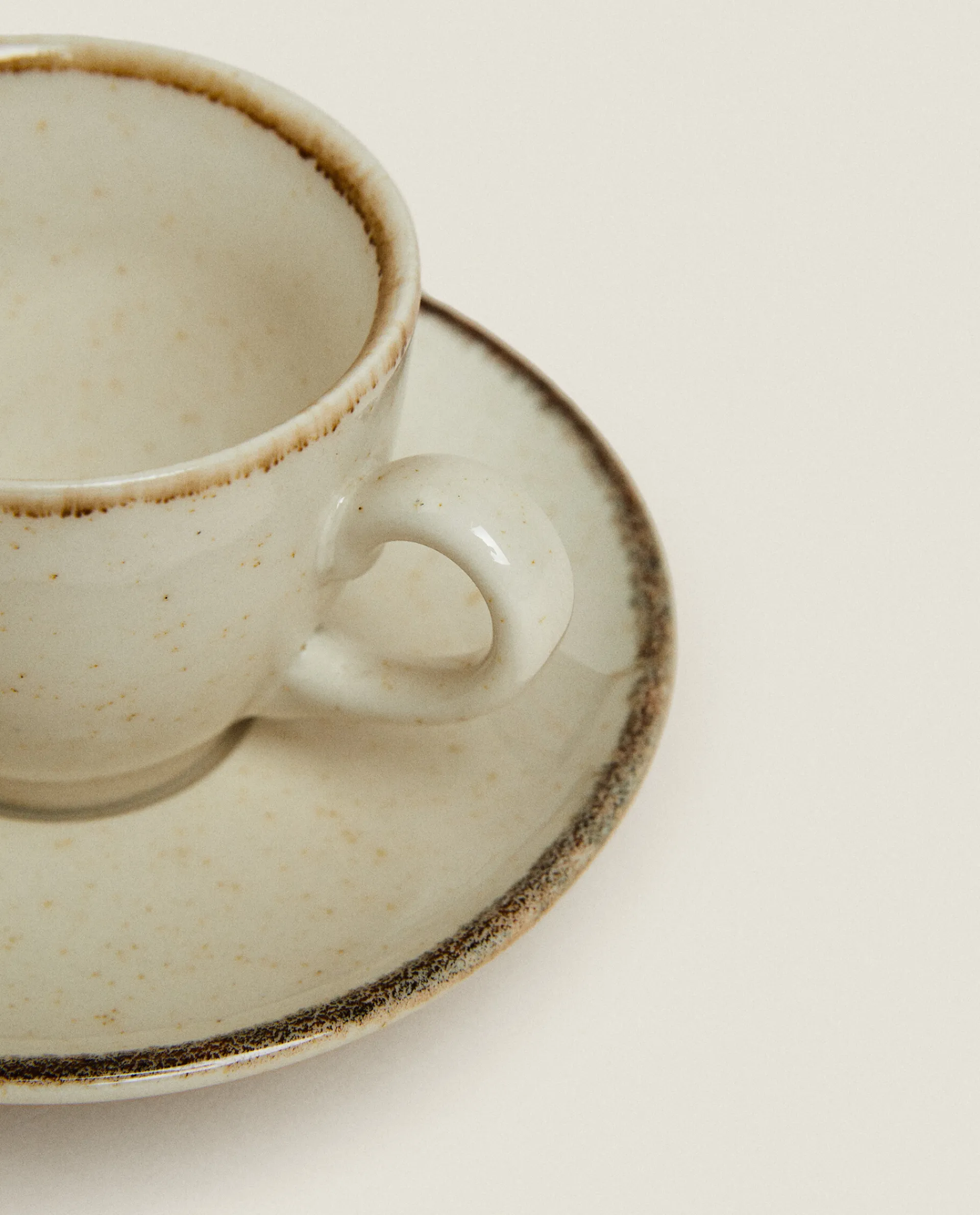 Mugs*ZARA Home Rimmed Coffee Cup Ecru