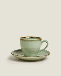 Mugs*ZARA Home Rimmed Coffee Cup Green