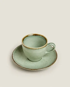 Mugs*ZARA Home Rimmed Coffee Cup Green