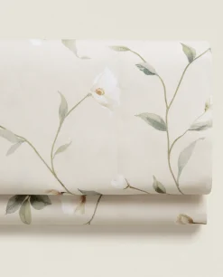 Flat Sheets*ZARA Home Rose Flat Sheet Beige