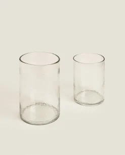 Vases*ZARA Home Rough Lantern Vase Transparent