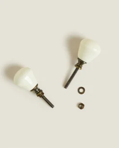 Door Knobs*ZARA Home Round Door Knob (Pack Of 2) Cream