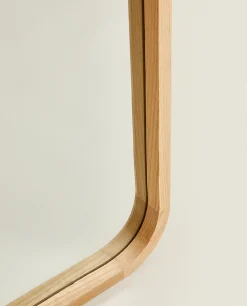 Mirrors*ZARA Home Round Full-Length Mirror With Frame Natural Colour