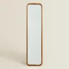 Mirrors*ZARA Home Round Full-Length Mirror With Frame Brown
