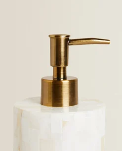 Dispensers*ZARA Home Round Mother-Of-Pearl Dispenser White