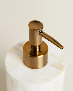 Dispensers*ZARA Home Round Mother-Of-Pearl Dispenser White