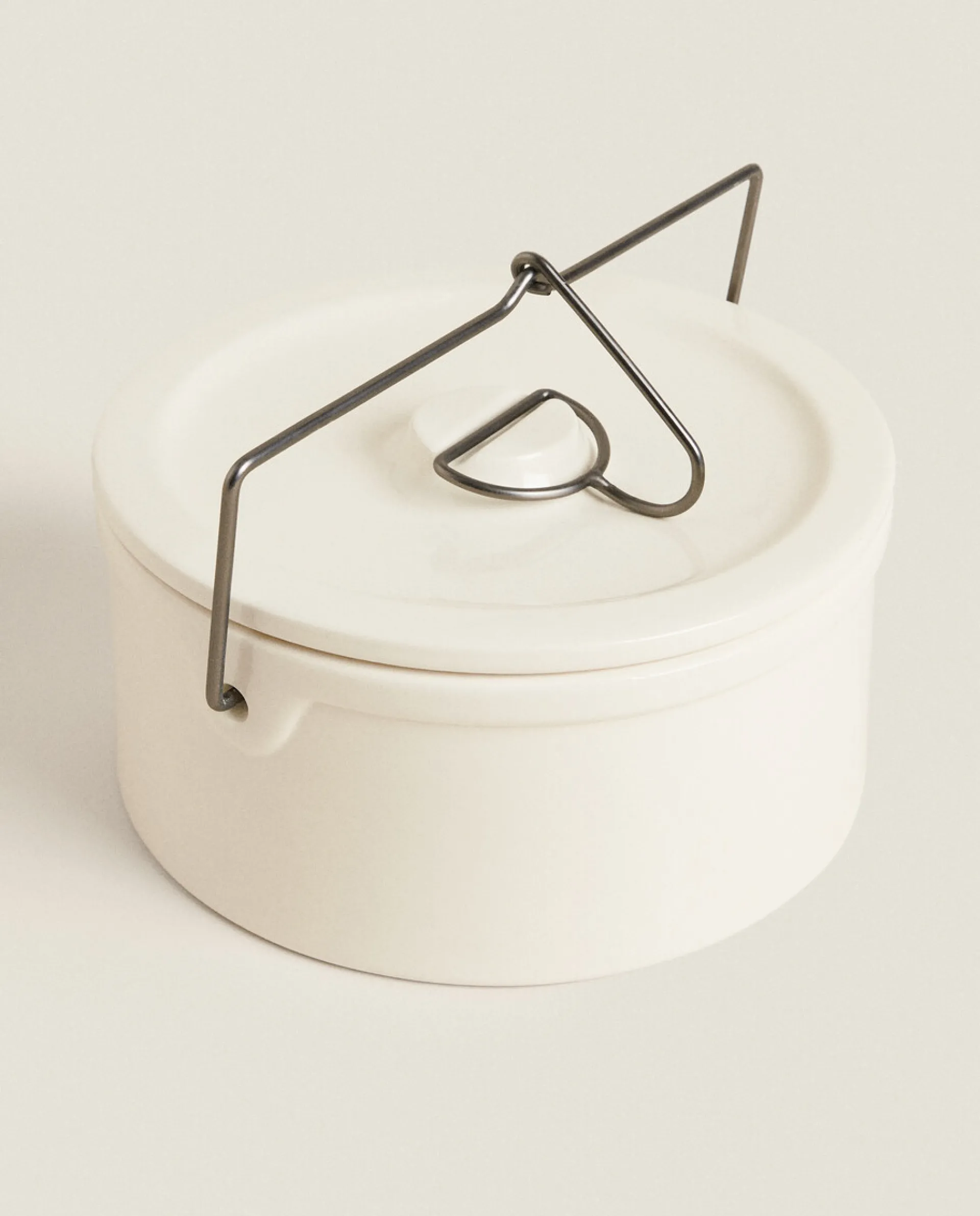 Storage*ZARA Home Round Stoneware Jar Cream