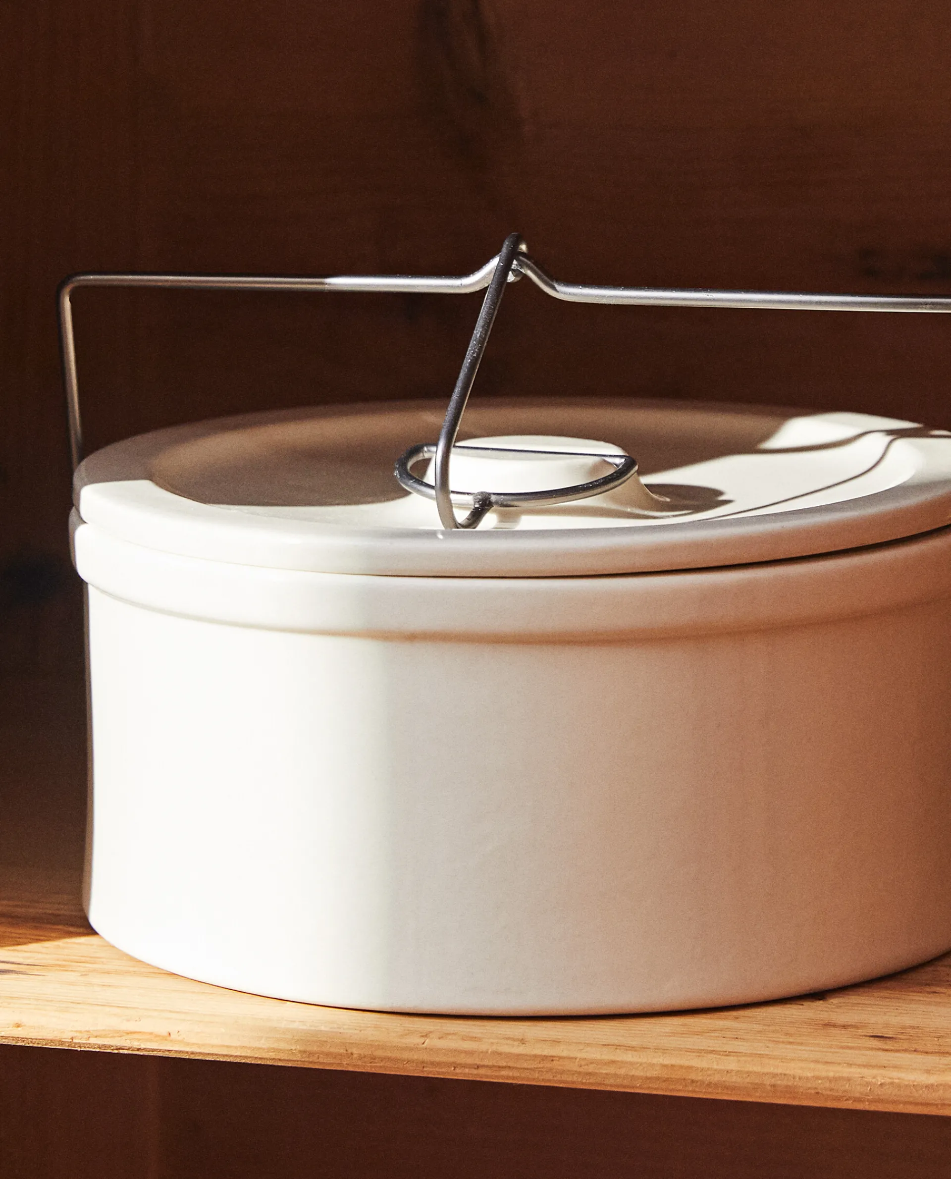 Storage*ZARA Home Round Stoneware Jar Cream