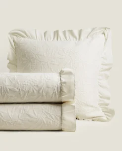 Bedspreads*ZARA Home Ruffle Trim Bedspread Cream