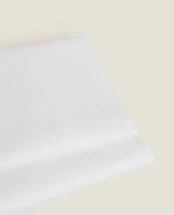 Flat Sheets*ZARA Home Sateen Flat Sheet With Double Hemstitching White