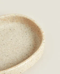Soap Dishes*ZARA Home Scored Resin Soap Dish Beige
