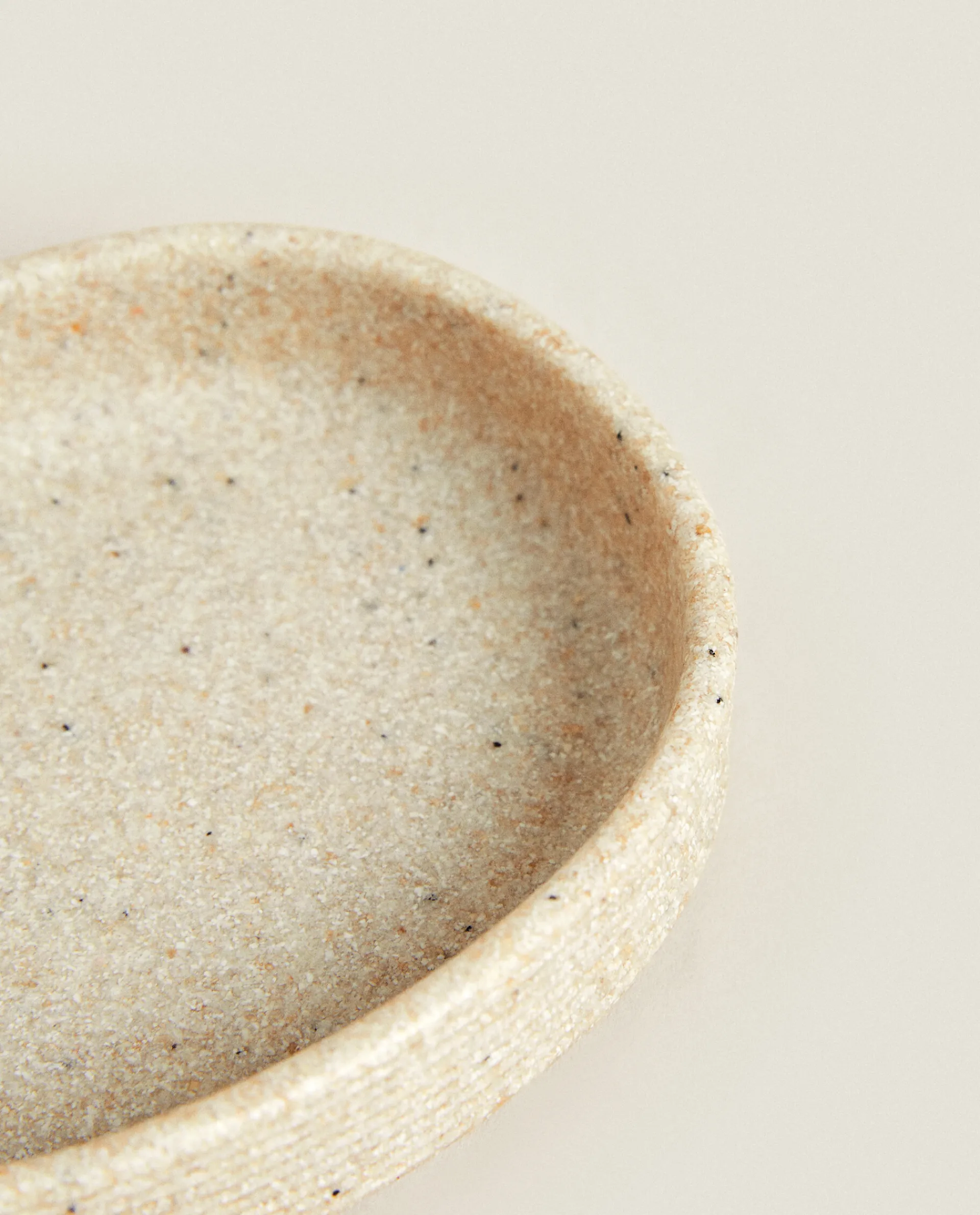 Soap Dishes*ZARA Home Scored Resin Soap Dish Beige