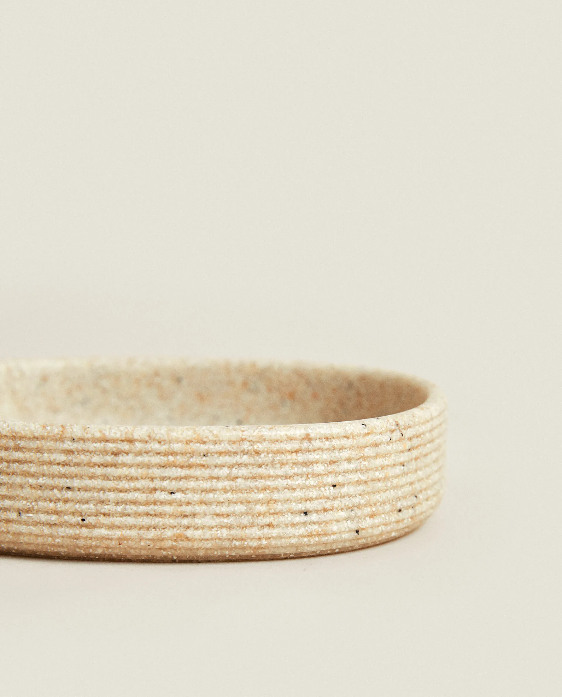 Soap Dishes*ZARA Home Scored Resin Soap Dish Beige