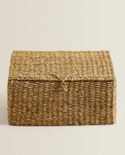Baskets*ZARA Home Seagrass Basket Brown