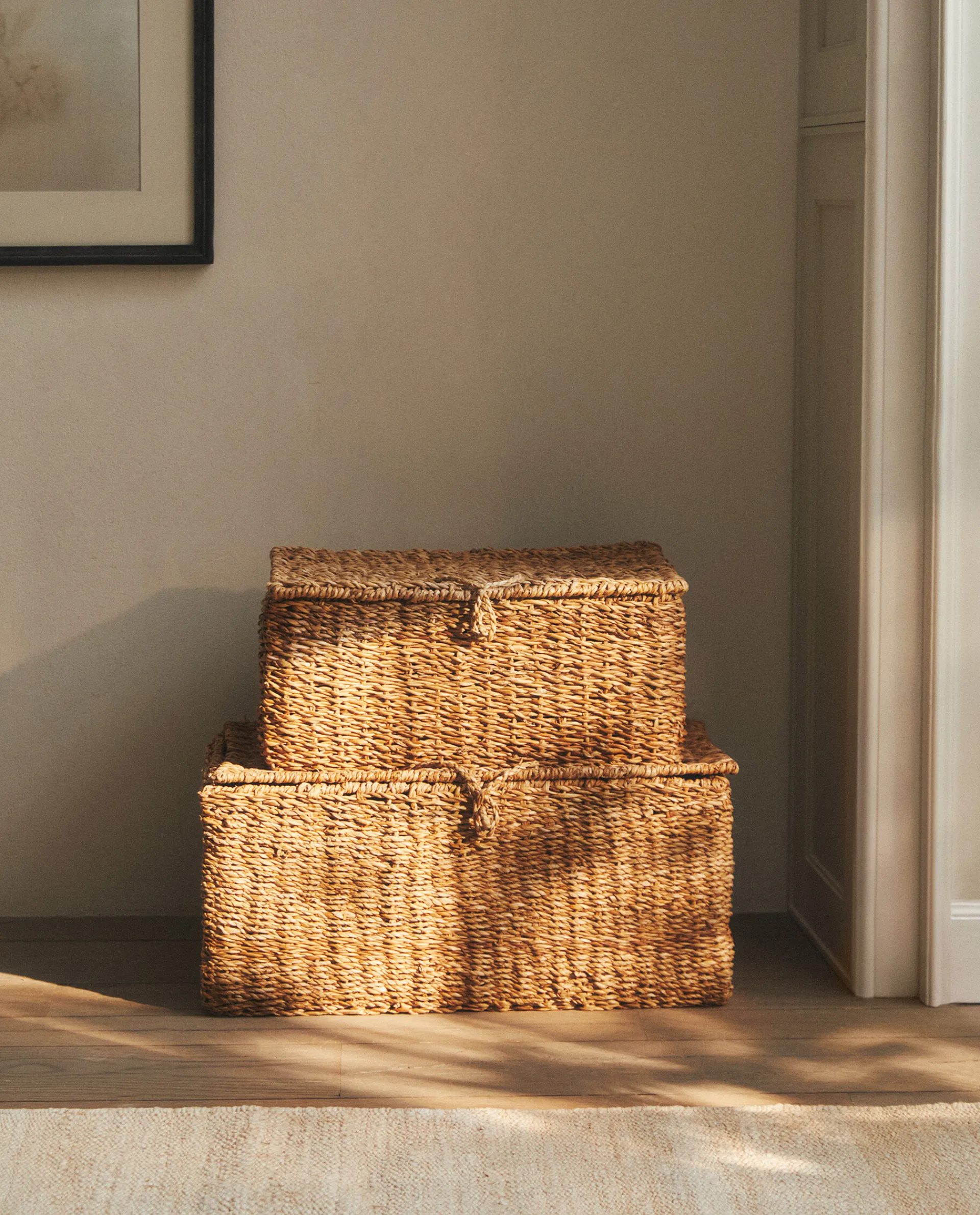 Baskets*ZARA Home Seagrass Basket Brown