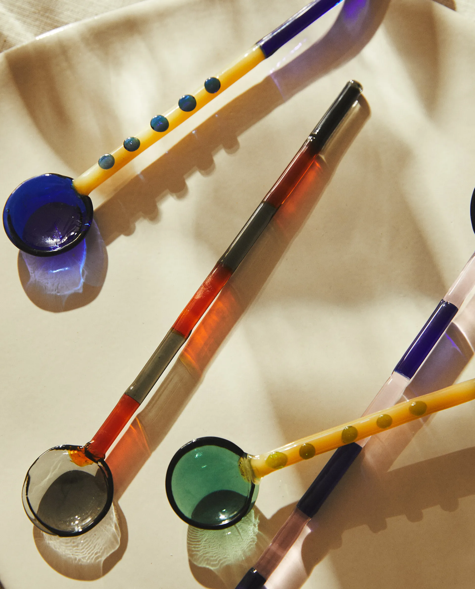 Borosilicate Glass*ZARA Home Set Of Borosilicate Glass Tablespoons Green