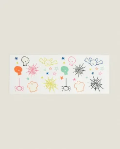 Playing*ZARA Home Set Of Kids' Halloween Temporary Tattoos Multicolored