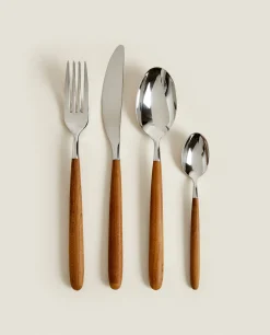 Cutlery*ZARA Home Set Of Maple Cutlery Natural Colour