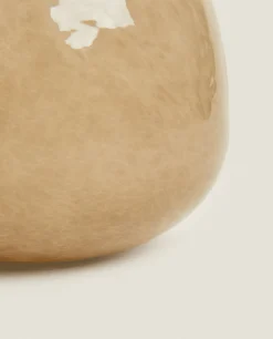 Vases*ZARA Home Shiny Glass Vase Beige