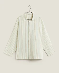 Pajamas*ZARA Home Shirt With Thin Stripes Vanilla