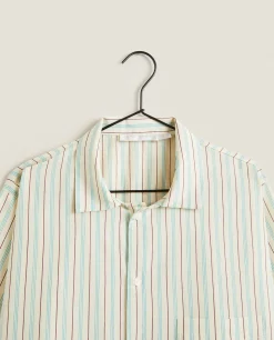 Pajamas*ZARA Home Shirt With Thin Stripes Vanilla