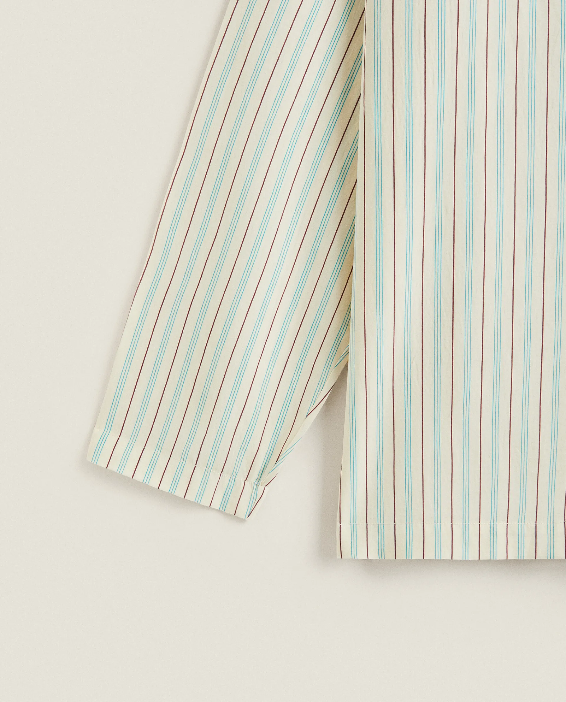 Pajamas*ZARA Home Shirt With Thin Stripes Vanilla