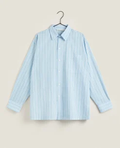 Pajamas*ZARA Home Shirt With Thin Stripes Blue